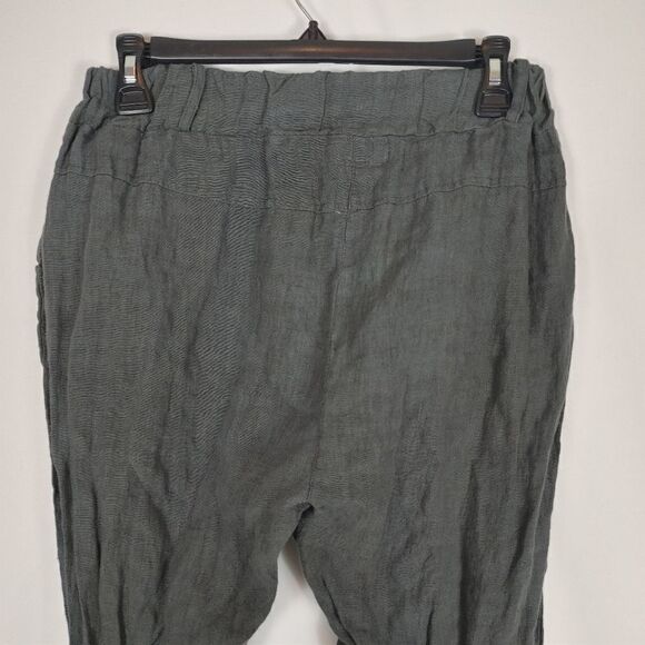 Ruby Yaya Gray Linen Pants Straight Leg Women's Si - Picture 7 of 7